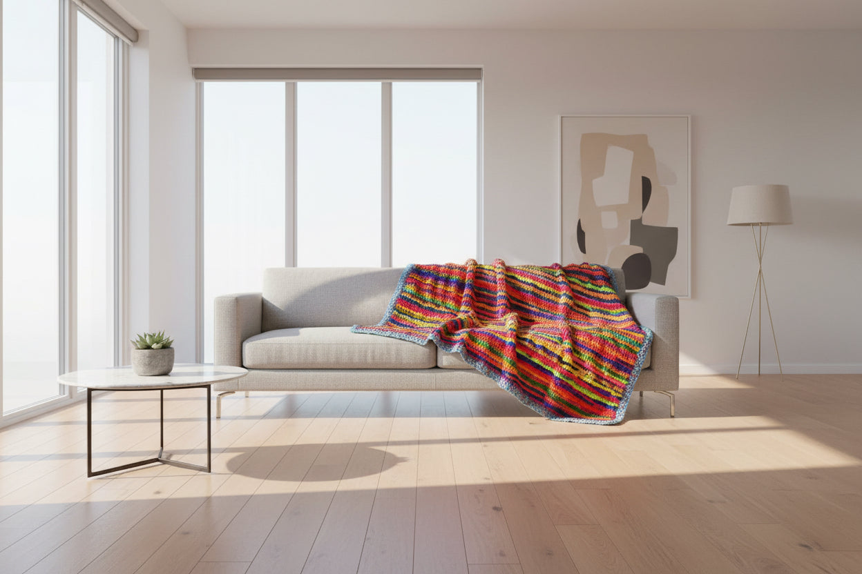 Painted Desert Hand Crocheted Blanket